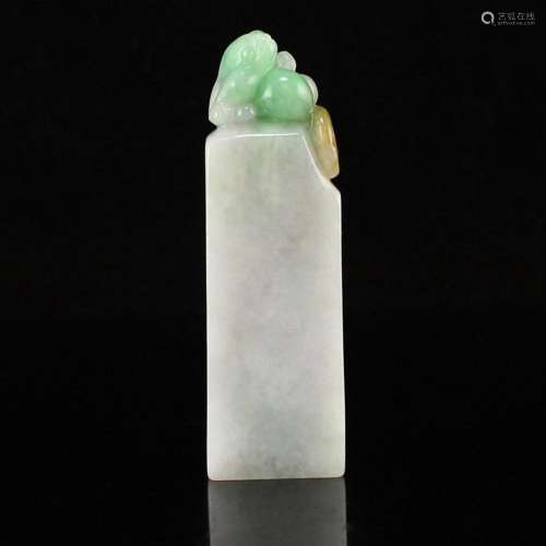 Natural Jadeite/Jade Fortune Toad Statue