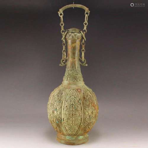 Vintage Chinese Bronze Vase