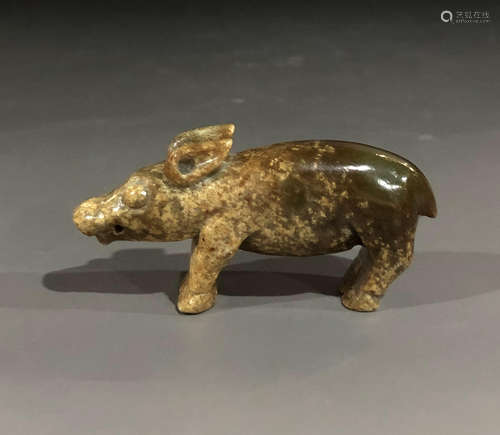 A HONGSHAN CULTUR JADE  PIG