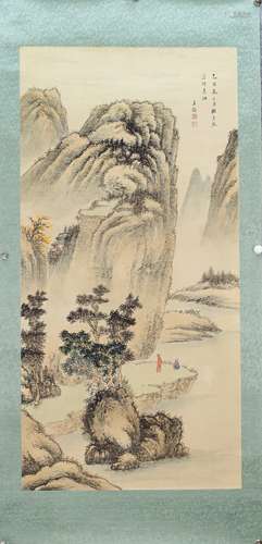 A CHINESE PAINTING,  LANDSCAPE, WANG JIAN MARKED