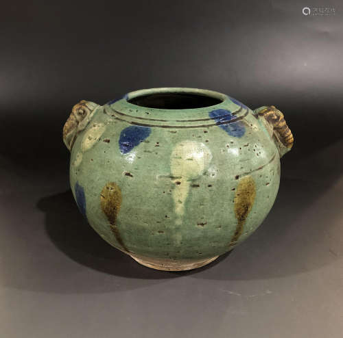 A TANG DYNASTY TRI-COLOE BRUSH WASHER