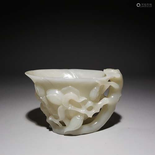 A Hetian  jade  Orchid cup