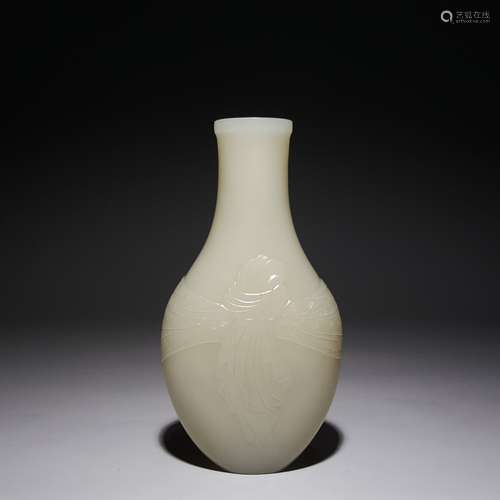 A HETIAN JADE BAGGAGE BOTTLE