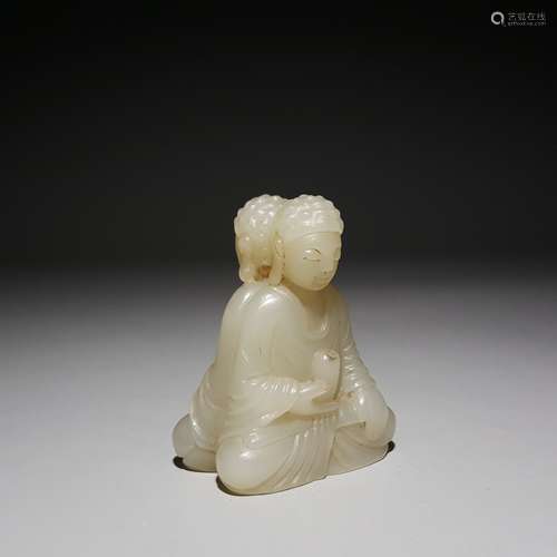 A Hetian  jade DOUBLE FACE BUDDHA