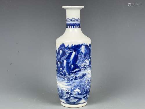 BLUE & WHITELANDSCAPE VASE