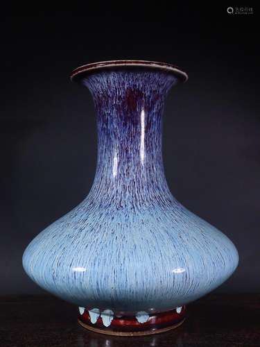 FLAMBE-GLAZED VASE