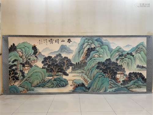 A CHINESE LANDSCAPE PAINTING,   WU HUFAN MARKED