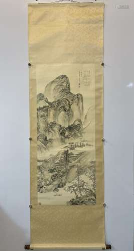 A CHINESE LANDSCAPE PAINTING,   PAPER,  CHEN SHAOMEI MARKED