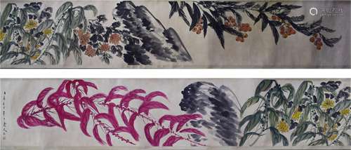 A CHINESE PAINTING,  FLOWER, CHEN BANDING MARKED