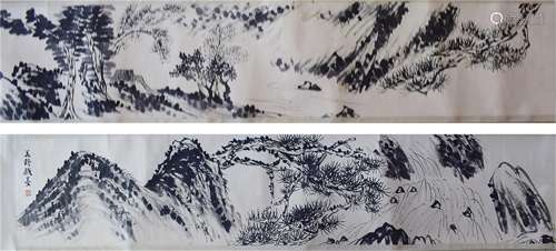 A CHINESE PAINTING,  LANDSCAPE,  SONG MEILING MARKED
