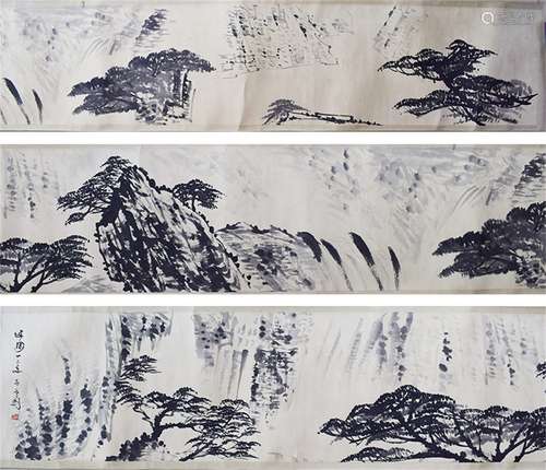 A CHINESE PAINTING,  LANDSCAPE, GAO JIANFU MARKED