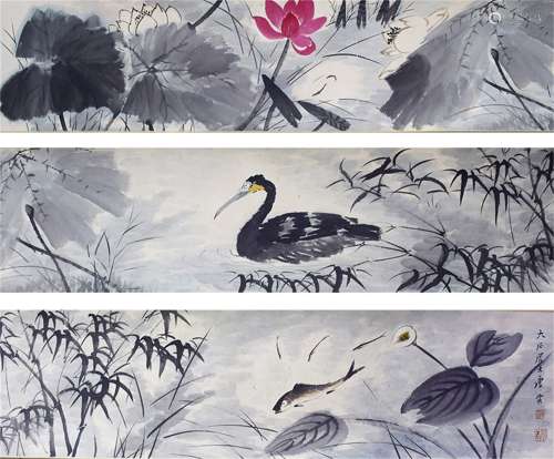 A CHINESE PAINTING,  FLOWER AND BIRD, TANG YUN MARKED