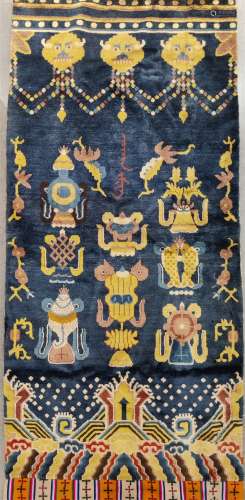 A Buddhist eight-treasure sea water tapestry