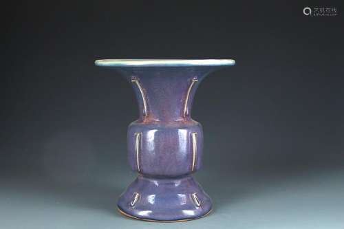 JUN WARE PURPLE-GLAZED ZUN VASE