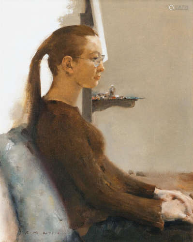 郭润文（b.1955） 2007年作 凝视 布面 油画