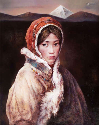 唐伟民（b.1971） 2014年作 远山 布面 油画