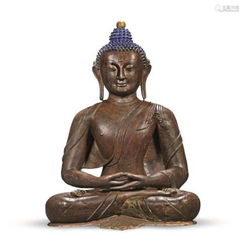 14世纪 铜阿弥陀佛坐像