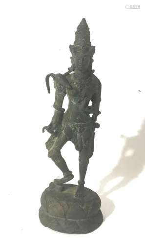 An Indian Bronze Standing Buddha Figure