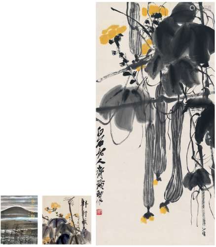 齐白石（1863～1957） 瓜瓞绵绵图 镜片 设色纸本