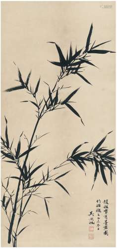 吴湖帆（1894～1968） 1919年作 墨竹图 立轴 水墨纸本