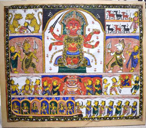 Indian School, (20th Century) Panel of Hindu Deities