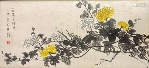 Chinese School , China (20th Century), Chrysanthemum, Colour...