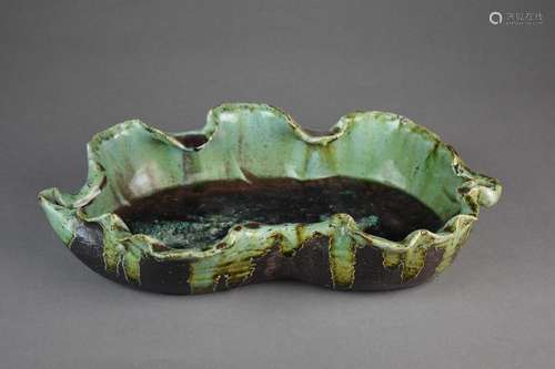 A Chinese glazed stoneware bowl, 20th century