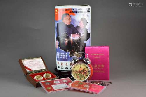An assembled group of Chairman Mao commemoratives