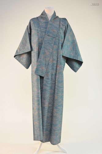 Two Japanese silk kimono and associated accessories