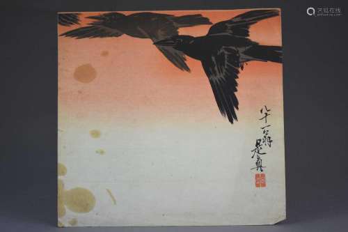 Shibata Zeshin (1807-1891), Crows Flying, and further Japane...