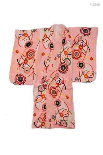 A Japanese silk childs kimono, 20th century