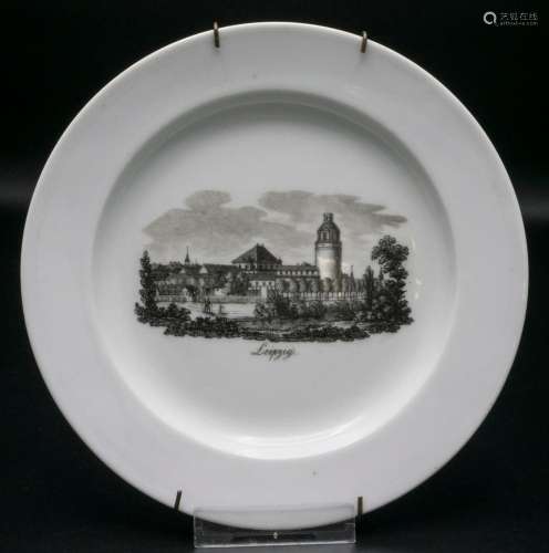 Ansichtenteller 'Leipzig' / A plate with a view of...