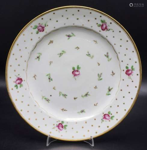 Teller mit Blumenmalerei / A plate with flowers, Paris, 18./...