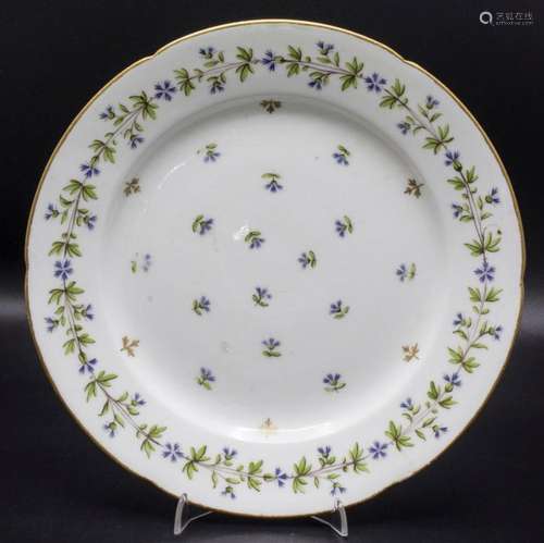 Teller mit Blumenmalerei / A plate with flowers, wohl Paris,...