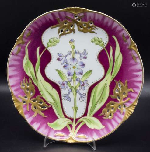 Jugendstil Teller / An Art Nouveau plate, Nymphenburg, um 19...