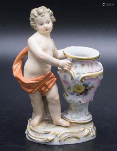 Putto mit Vase / A cherub with vase, Meissen, um 1860