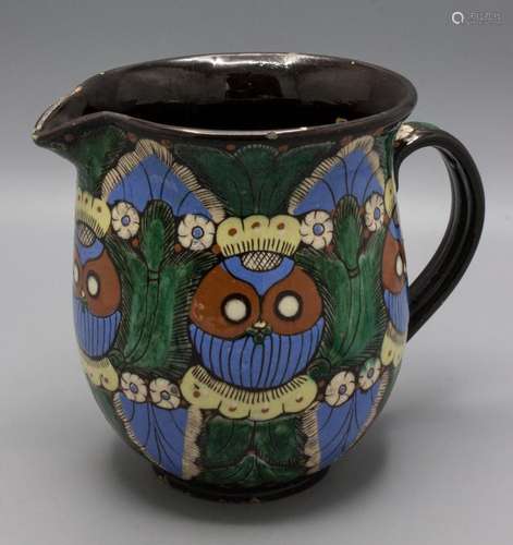 Fayence-Krug / A faience jug, wohl 20. Jh.