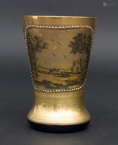 Ansichtenbecher / A glass beaker with landscape, deutsch, 18...