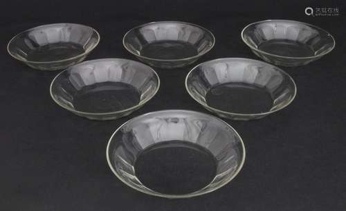 6 Glasschalen / 6 glass bowls, J. & L. Lobmeyr, Wien, um...