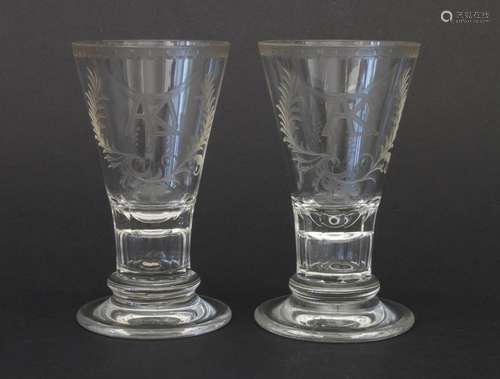 2 Kelchgläser / 2 glasses, J. & L. Lobmeyr, Wien, um 188...