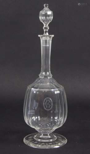 Karaffe / A glass decanter, J. & L. Lobmeyr, Wien, um 19...