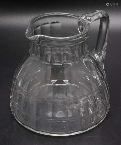 Jugendstil Glaskrug / An Art Nouveau glass jug, Baccarat, Fr...