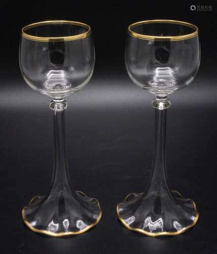 Paar Jugendstil Weingläser / A pair of Art Nouveau wine glas...