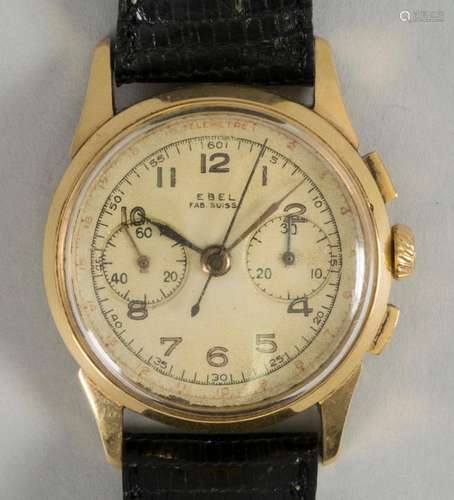 Chronograph / Chronograph in 18k gold, Ebel, Schweiz, um 195...