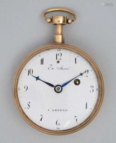 Offene Taschenuhr / An 18k gold open faced watch, Emile Moré...