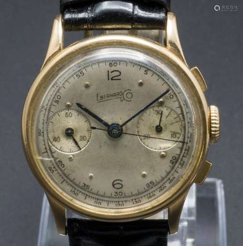 Herrenarmbanduhr / Chronograph / An 18k gold men's wris...