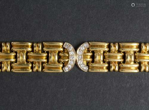 Armband in Gold mit Diamant / A bracelet in gold with diamon...