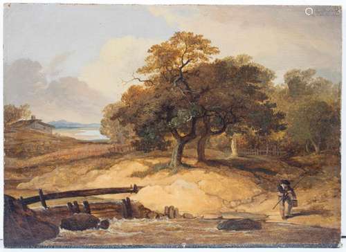 Künstler des 18. Jh., 'Landschaft mit Angler' / &#...