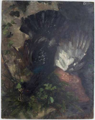 Künstler des 19./20. Jh., 'Nature morte mit Auerhahn&#x...