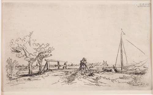 Nach Rembrandt Harmensz van Rijn (1606-1662), 'Landscha...